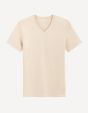 T-shirt col V slim stretch - taupe