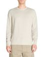 Pull col rond 100% coton - beige clair