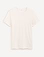 T-shirt col rond 100% lin - écru