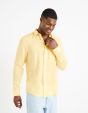 Chemise regular 100% lin - jaune