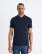Polo piqué en coton supima stretch - marine