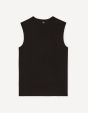 Débardeur col rond en coton - noir