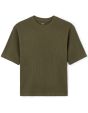 T-shirt oversize col rond 100% coton - kaki