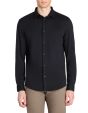 Chemise regular casual coton mélangé - noir