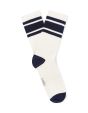 Chaussettes tige haute sport 100% coton stretch - marine