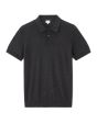 Polo slim en maille coton mélangé - noir