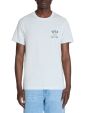 T-shirt straight col rond 100% coton - bleu clair
