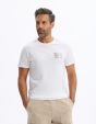 T-shirt straight col rond 100% coton - blanc