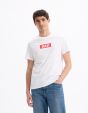 T-shirt straight col rond 100% coton - blanc