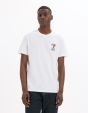 T-shirt regular col rond 100% coton - blanc
