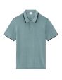 Polo regular en jersey fantaisie - vert de gris