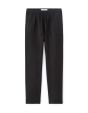 Pantalon straight texturé canvas 100% coton - noir