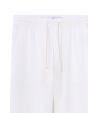Pantalon relaxed 100% gaze de coton - blanc