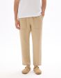 Pantalon uni 100% lin - beige