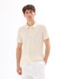 Polo regular en jersey uni - beige