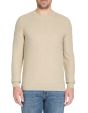 Pull col rond 100% coton - taupe