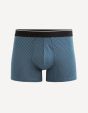 Boxer coton stretch imprimé - pétrole