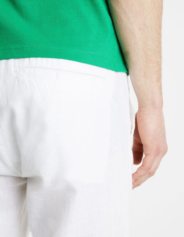 Pantalon en lin et coton - blanc