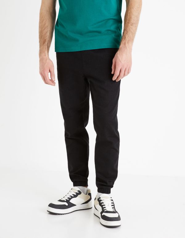 Pantalon en lin et coton - noir