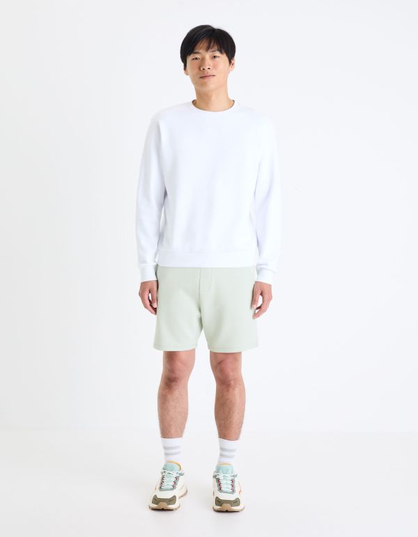 Bermuda en coton - bleu