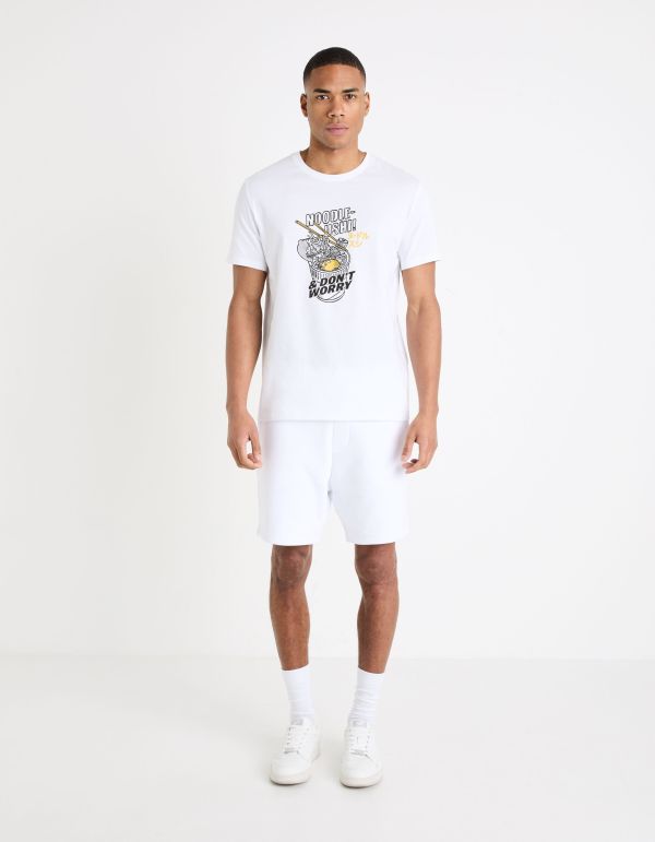 Short en molleton - blanc