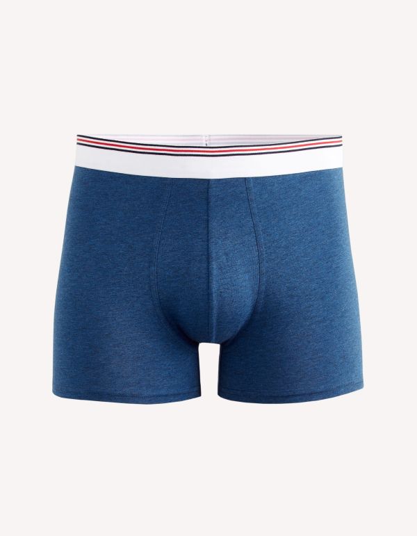 Boxer en coton stretch - bleu