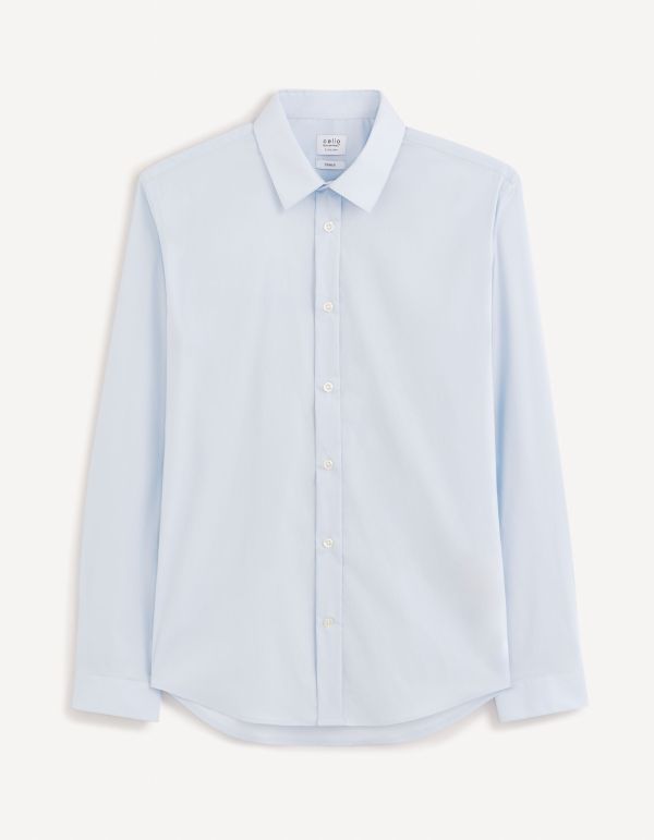 Chemise  extra slim coton stretch - bleu clair