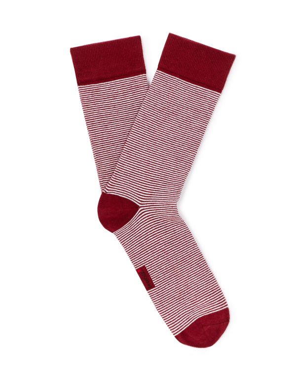 Chaussettes hautes coton - bordeaux