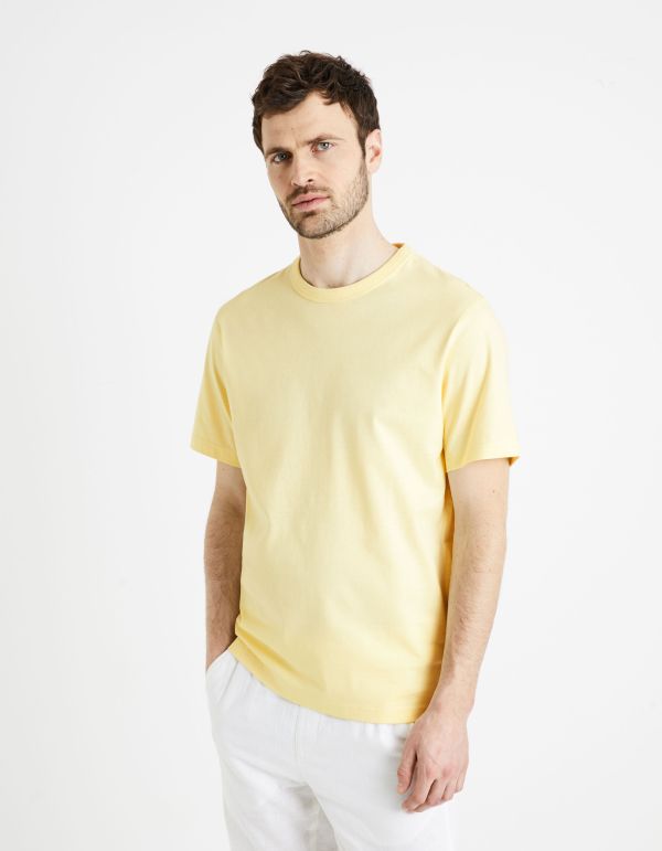 Essentiel - Le T-shirt boxy 100% coton - jaune
