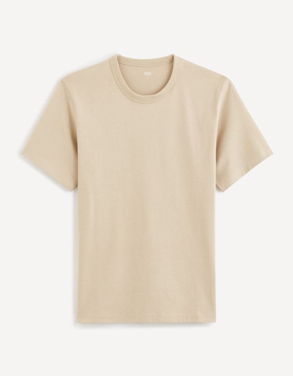 T-shirt boxy 100% coton - taupe
