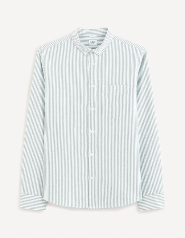 Chemise  regular 100% coton oxford - vert