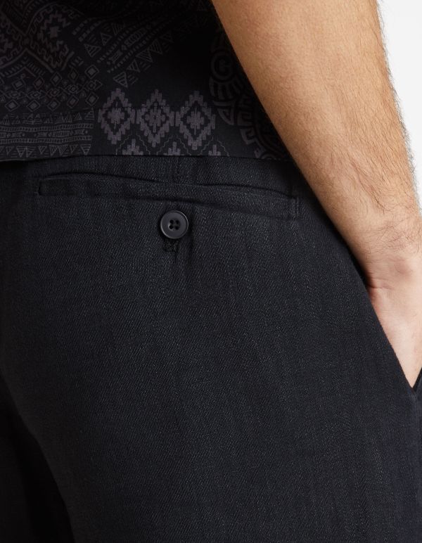 Bermuda 100% lin - noir