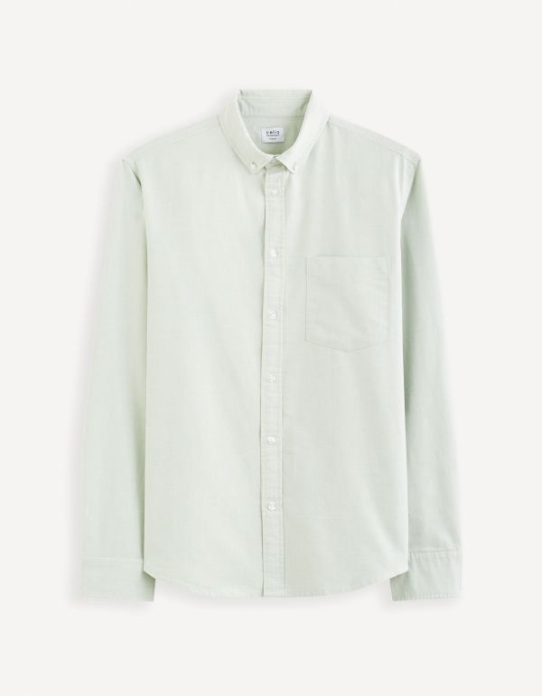 Chemise regular 100% coton oxford - vert clair