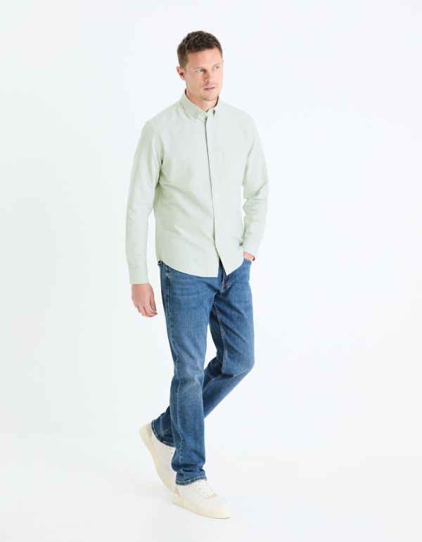 Chemise regular 100% coton oxford - vert clair