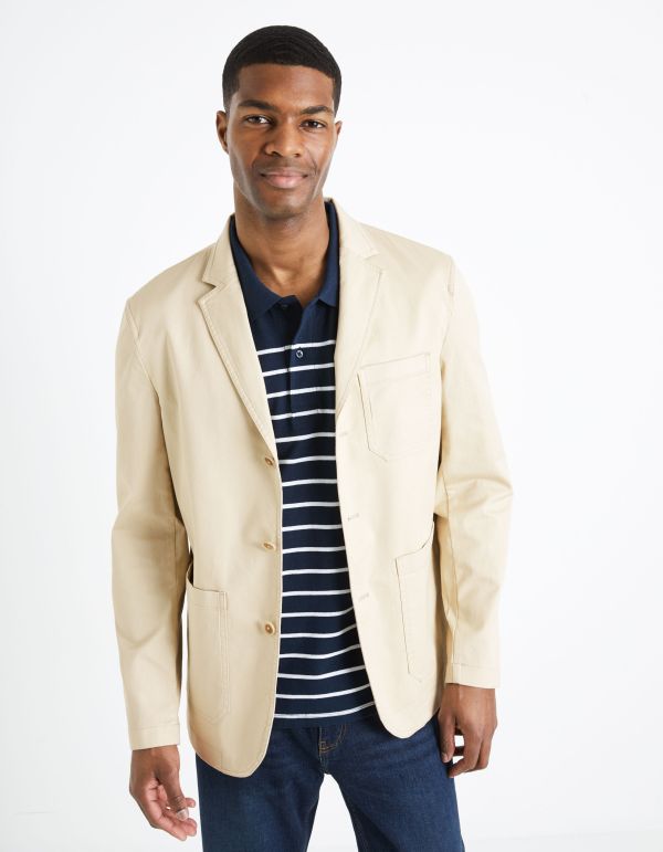 Blazer 3 boutons lavable - écru