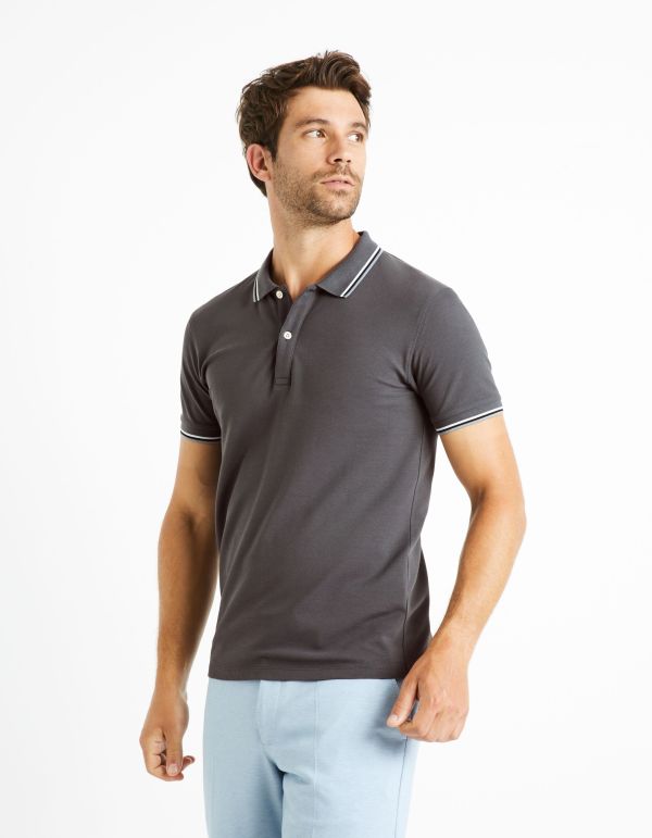 Polo piqué - anthracite