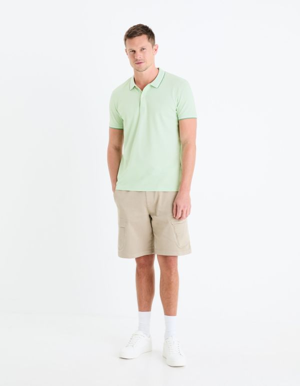 Polo piqué slim - menthe