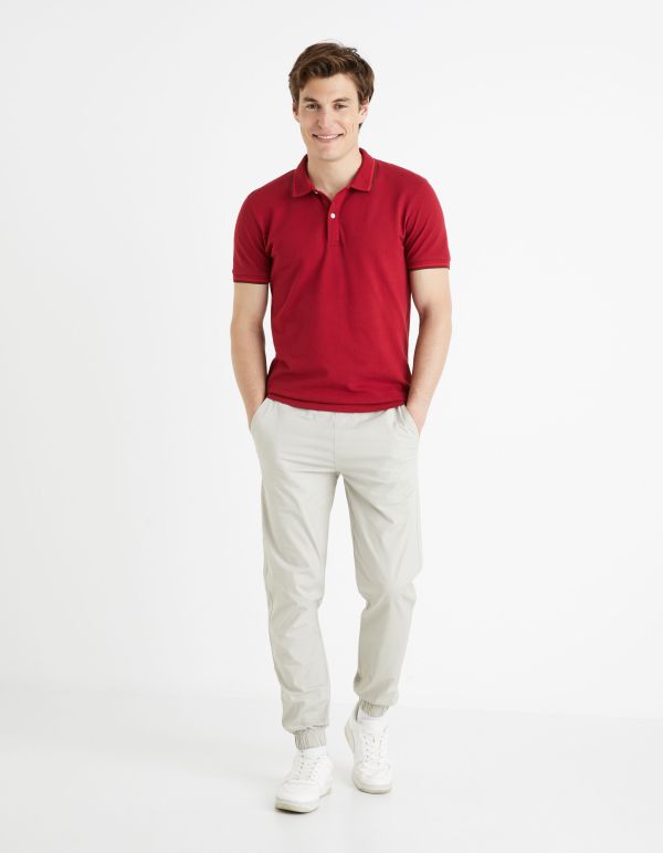 Polo piqué - bordeaux