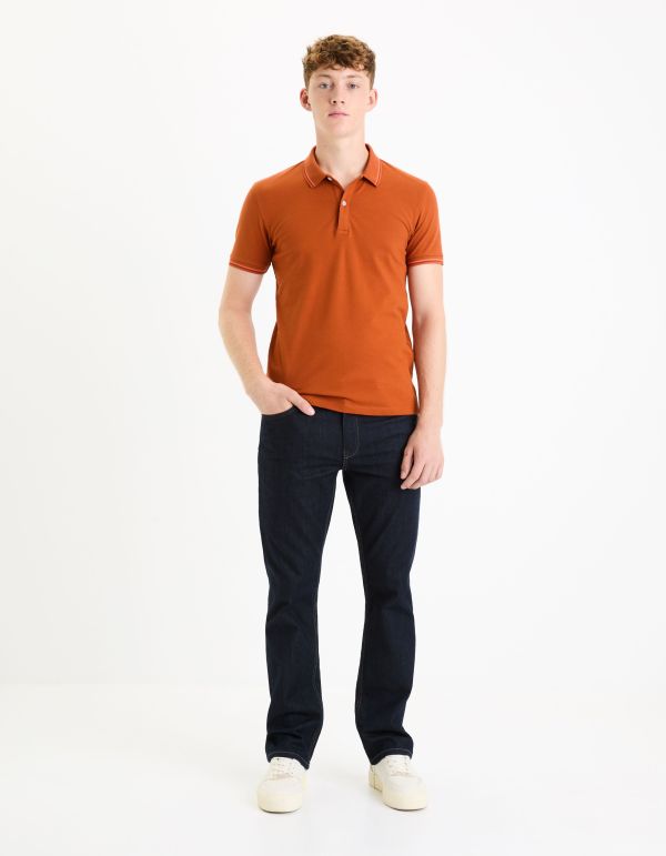 Polo piqué - orange foncé