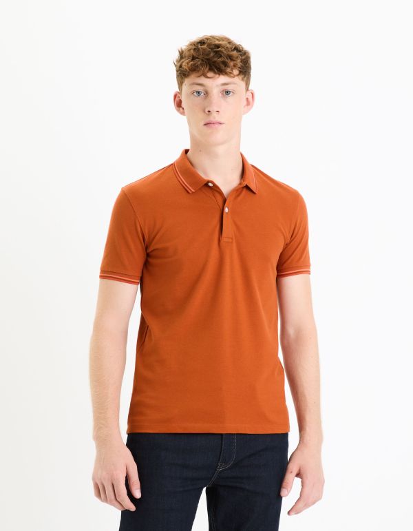 Polo piqué - orange foncé