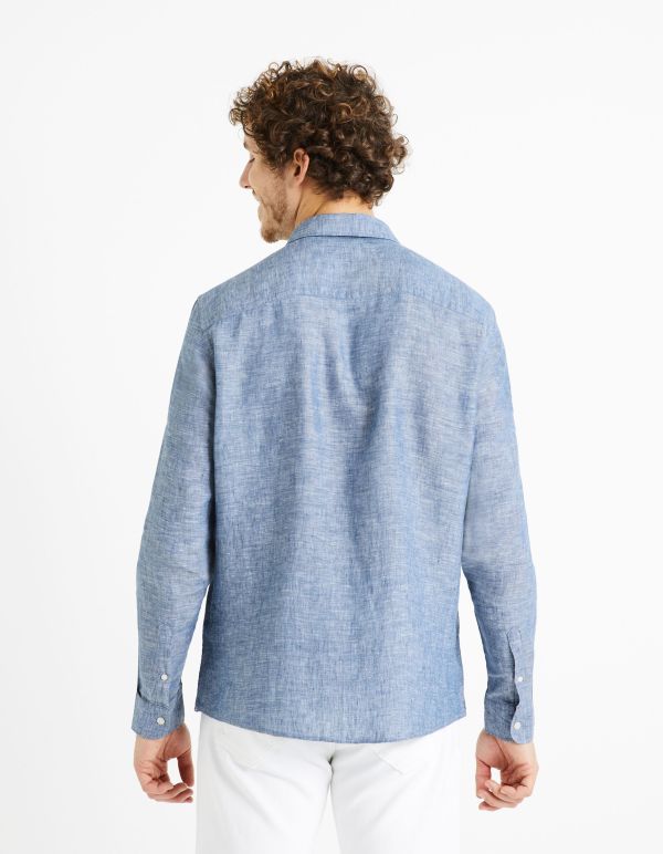 Chemise regular 100% lin - chambray
