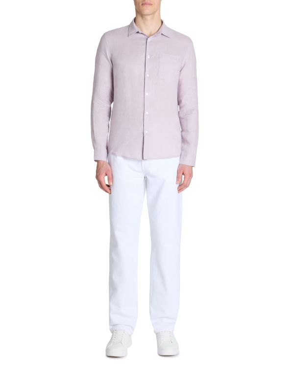 Chemise regular casual 100% lin - violet