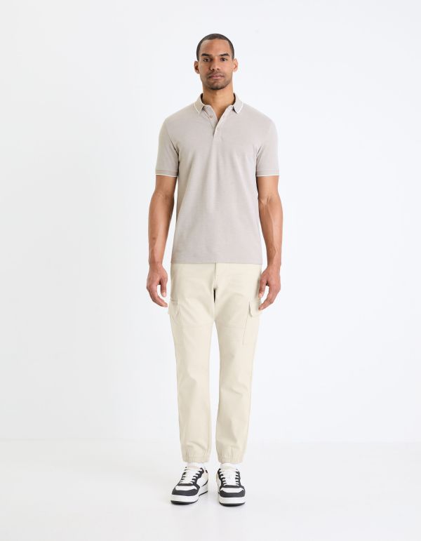 Pantalon slim cargo - beige