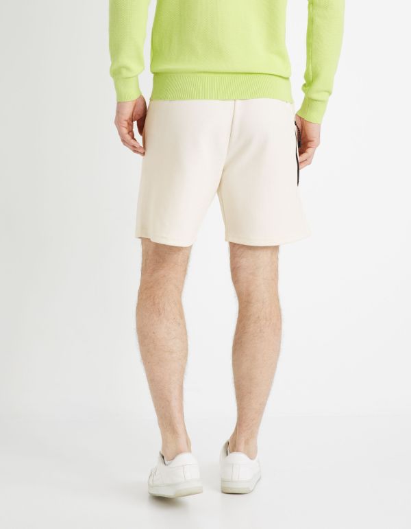 Bermuda avec ceinture à cordon - beige