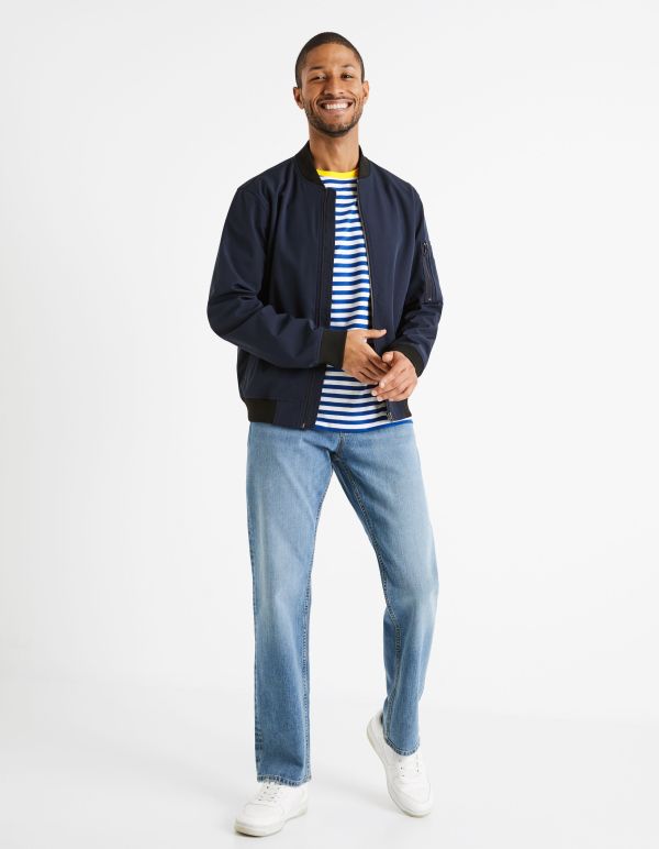 T-shirt col rond 100% coton - bleu