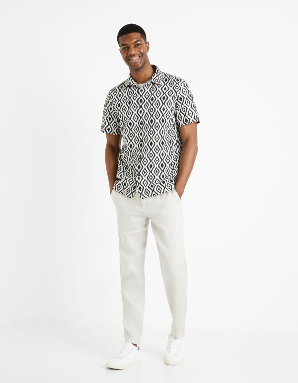 Chemise regular 100% coton - noir