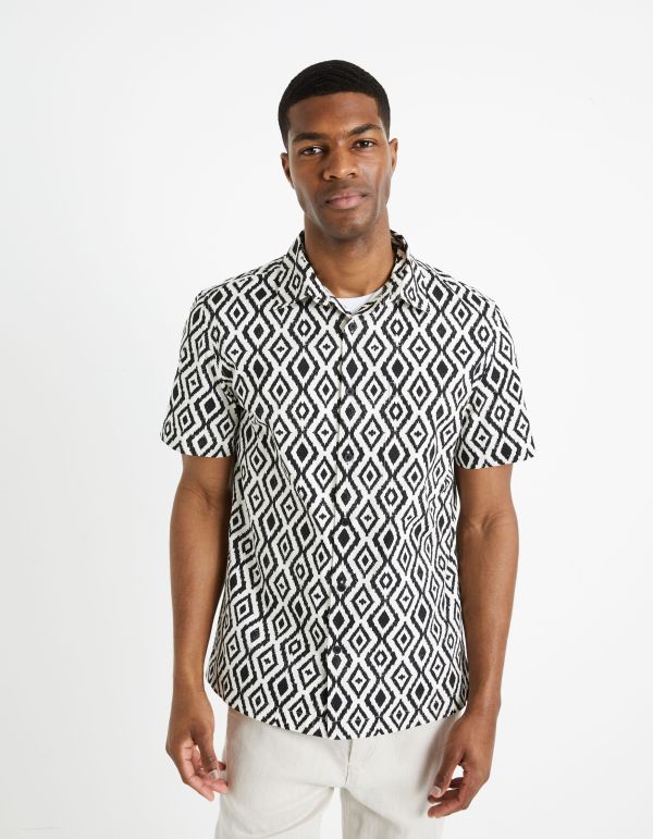 Chemise regular 100% coton - noir
