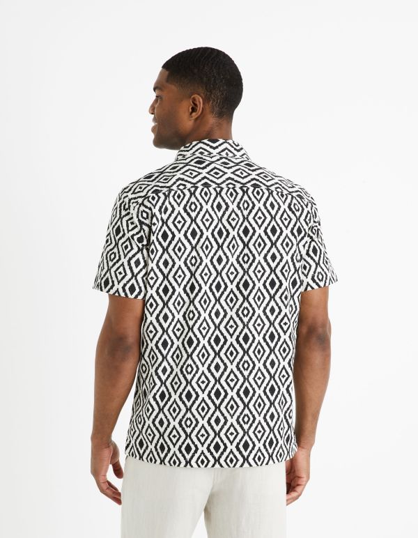 Chemise regular 100% coton - noir