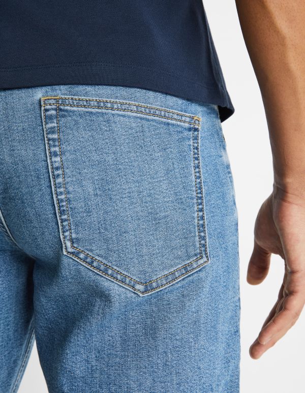 Short en jean ettet maille - bleached