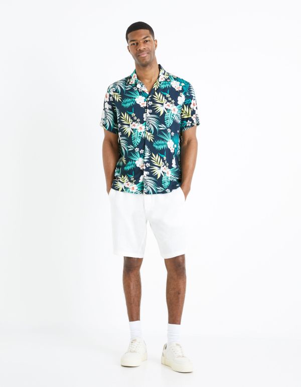 Chemise regular 100% viscose - marine